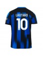 Moški Nogometna dresi replika Inter Milan Lautaro Martinez #10 Domači 2023-24 Kratek rokav